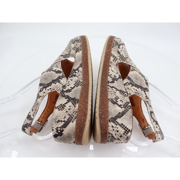 Clarks Women's Kassanda Step Size 7 Wide Snake Print Leather Platform Wedge - Picture 7 of 12